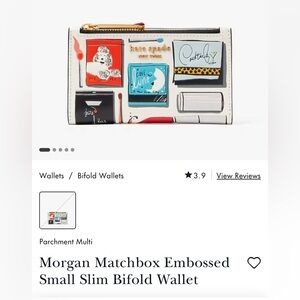 Kate Spade Morgan Matchbox Embossed Small Slim Bifold Wallett